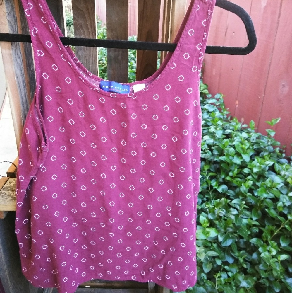 🛒SIMPLY STYLED: LARGE: RED&WHITE DOTTED TANK